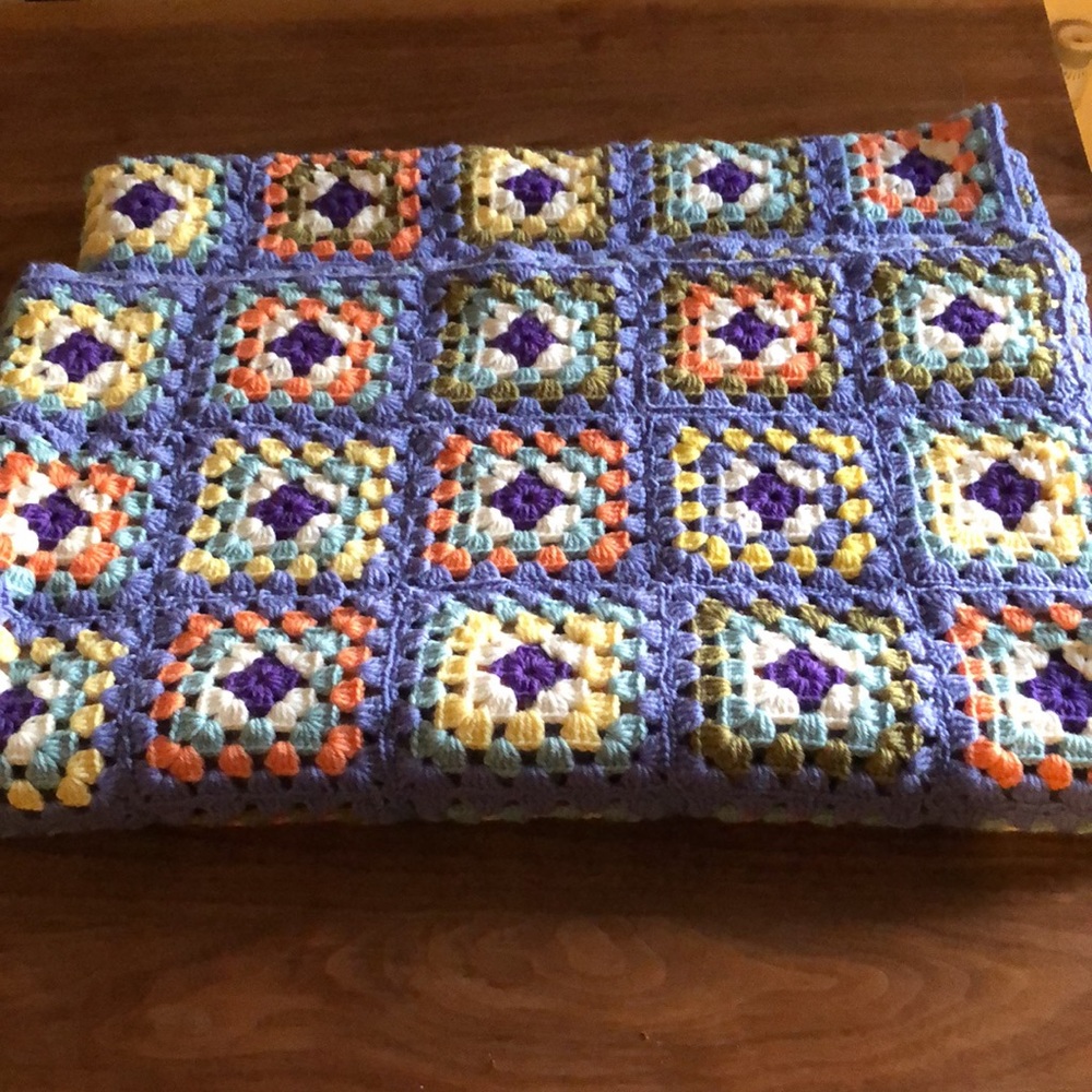 Patchwork Crochet Throw / Blanket Handmade